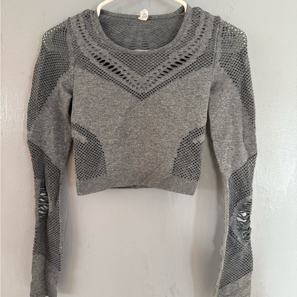 ALO Yoga Siren Mesh Long Sleeve Crop Top